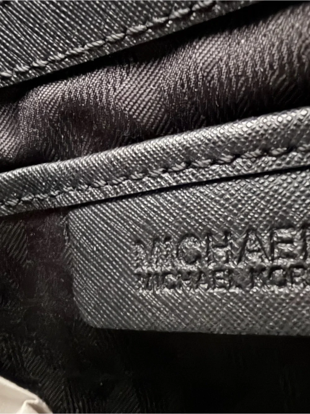Michael Kors Black Perforated Tote with Logo Charm